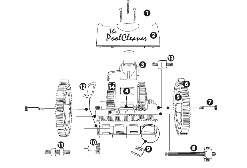 The Pool Cleaner 4 Wheel Back Tyre Kit Set of 2
